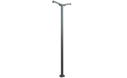Square LED pole 8 ft. Washington OD 4x4 (Aluminum+powder coating) Two sides 60W 8100Lm